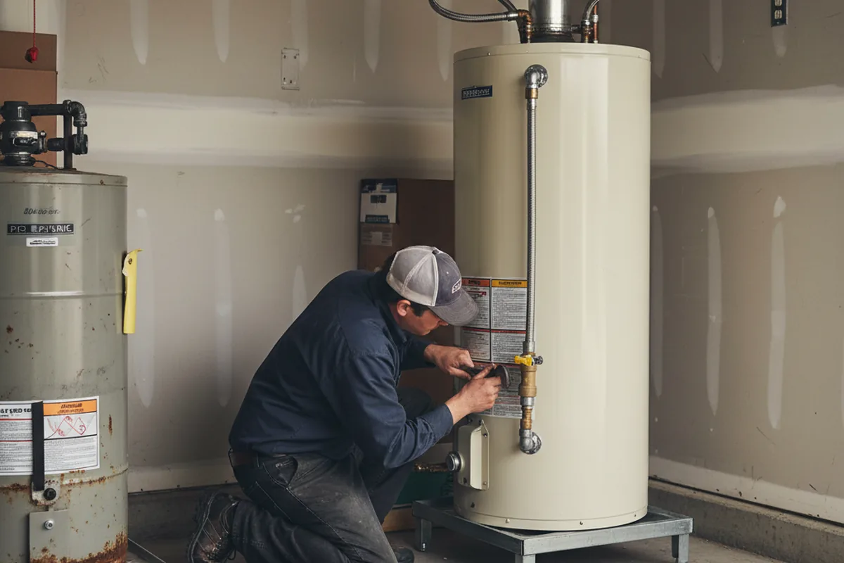 Water heater and shutoff valve replacement in Republic
